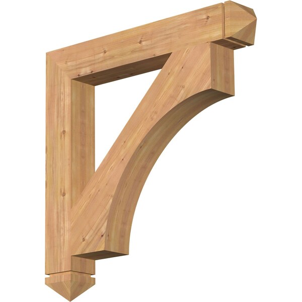 Ekena Millwork Westlake Arts & Crafts Smooth Bracket, Western Red Cedar, 5 1/2"W x 40"D x 40"H BKT06X40X40WTL03SWR - main